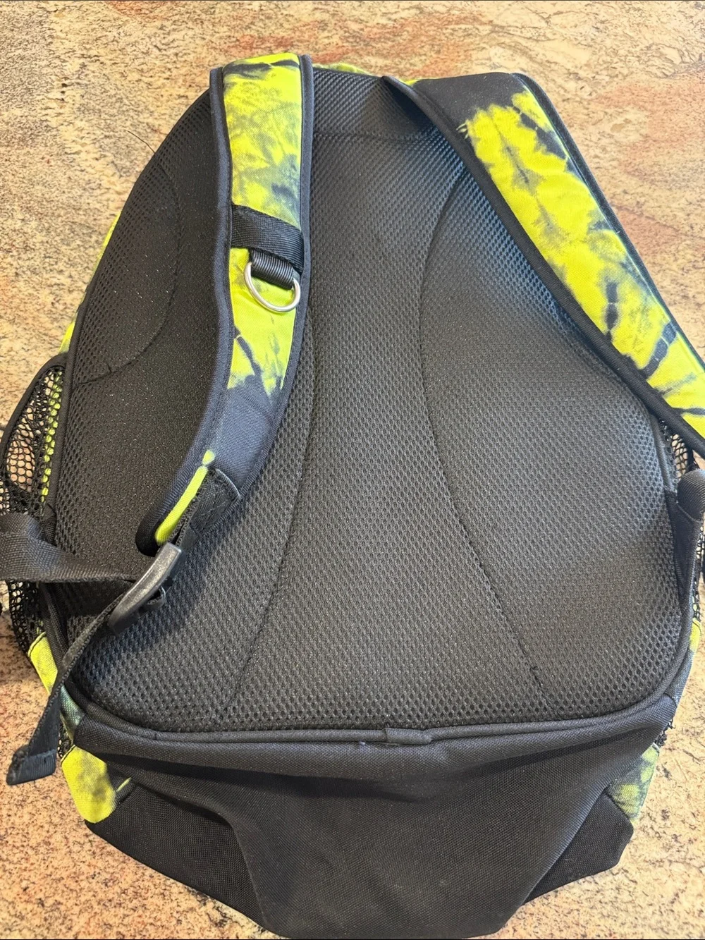 Pottery Barn Kids Neon Green and Black Tie-Dye Backpack
